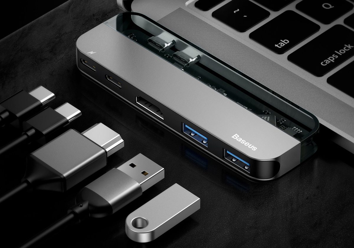 מפצל חכם Baseus Multi 5in1 USB-C – תמונה 4