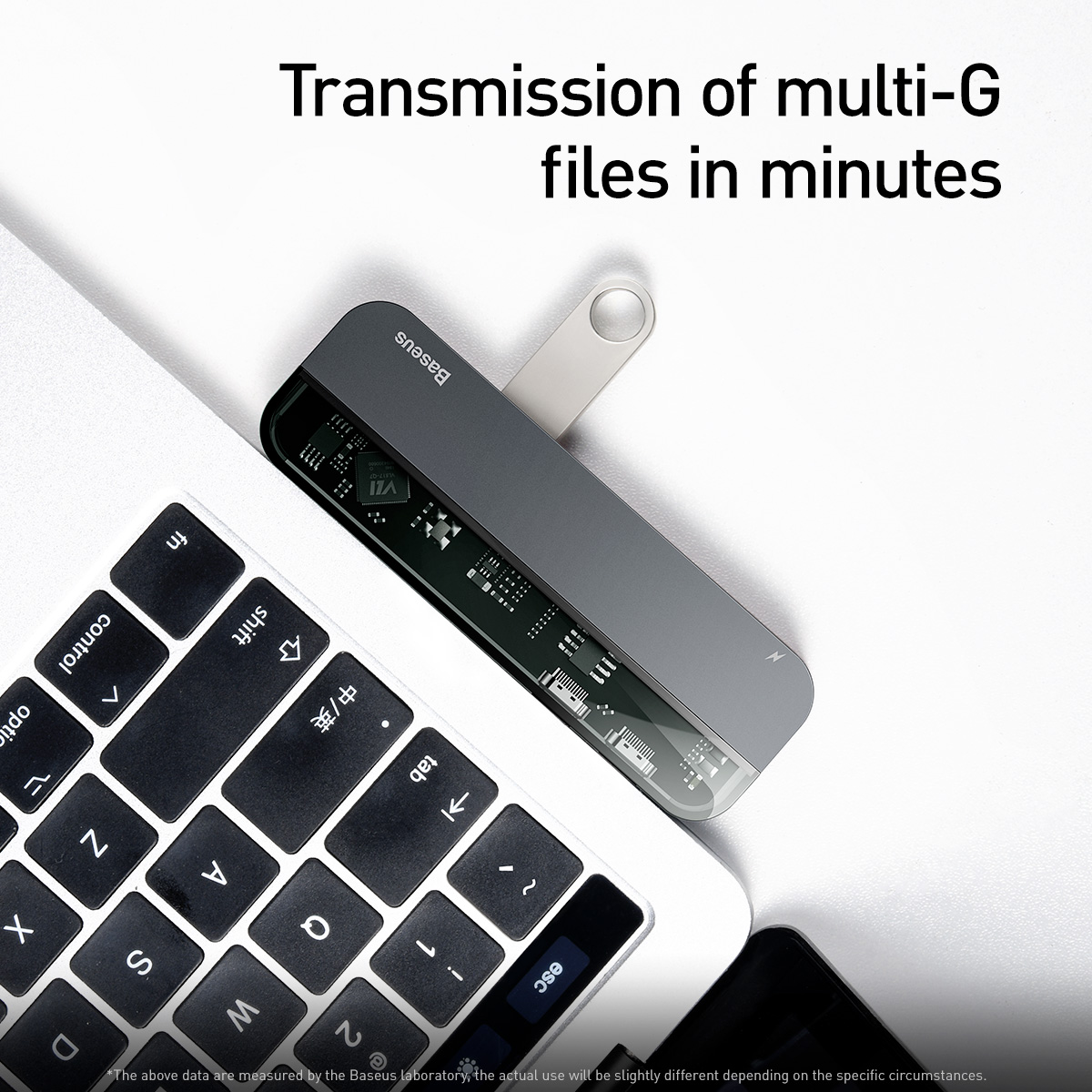 מפצל חכם Baseus Multi 5in1 USB-C – תמונה 3