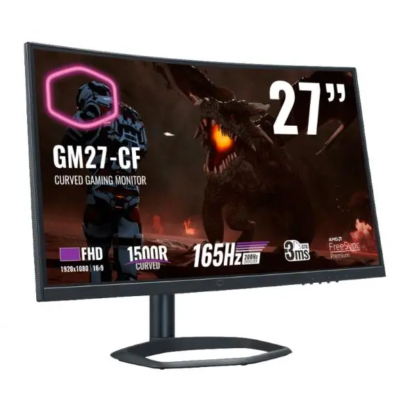 מסך מחשב לגיימינג Cooler Master 27" Curved 165Hz GM27-CF