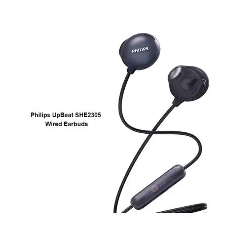 אוזניות כפתור חוטיות Philips UpBeat SHE2305 כולל מיקרופון מובנה